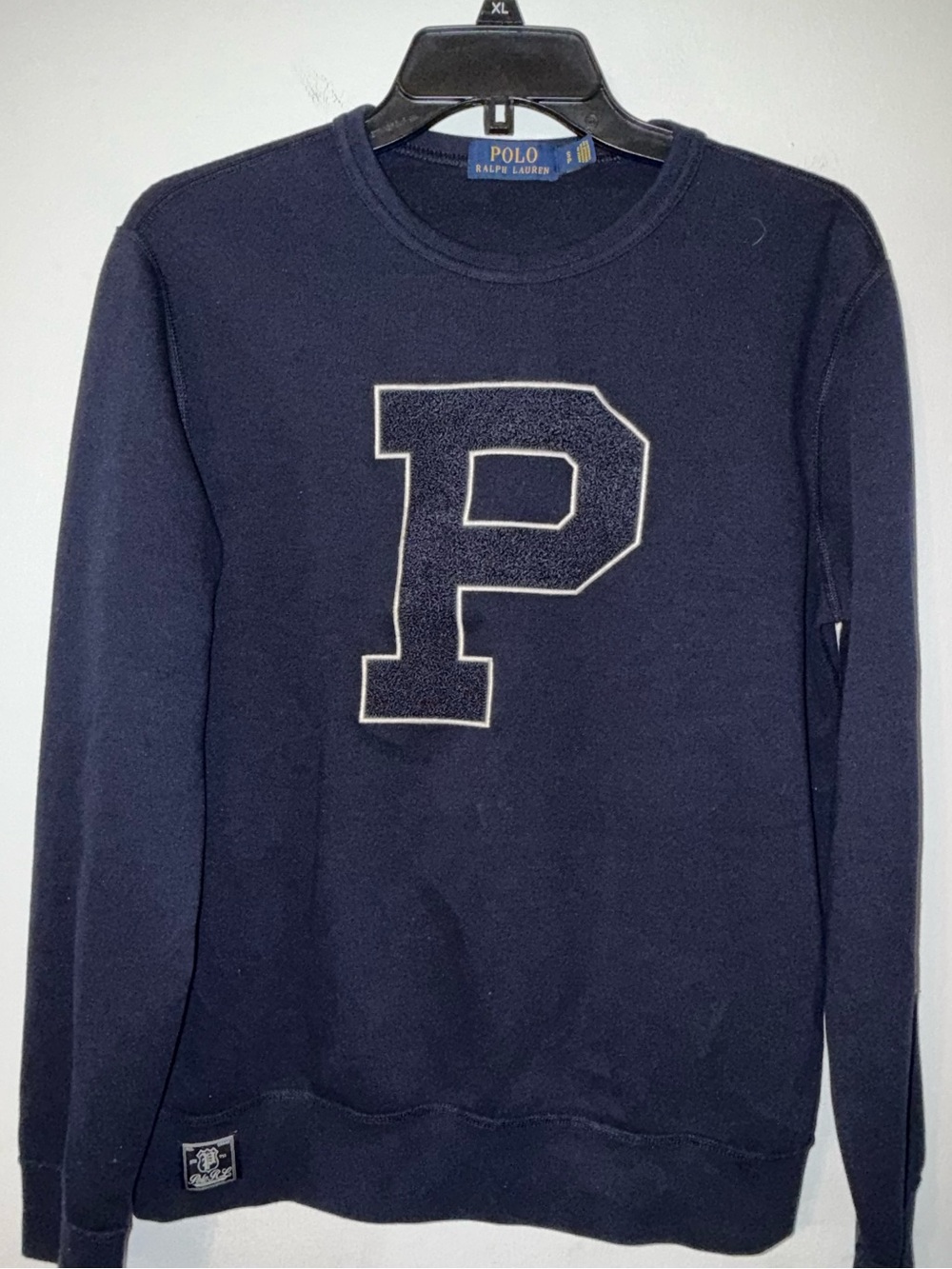 Polo by Ralph Lauren Dark Navy Crewneck Sweater with 'P' Patch